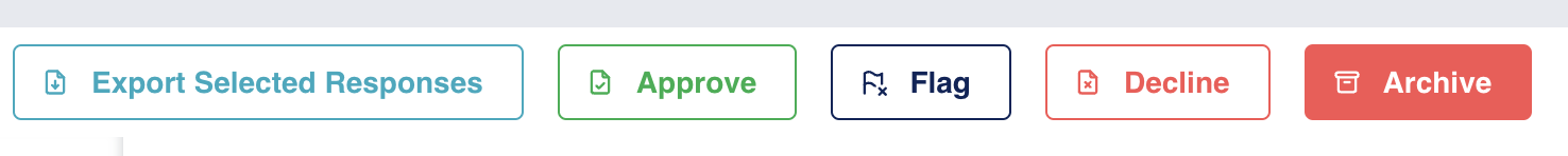 Responses – Action buttons Section