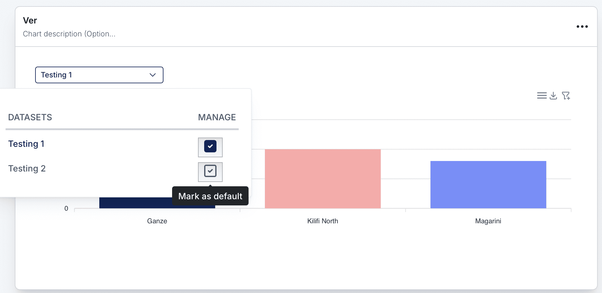 How to Set a Default Dataset for a Dashboard