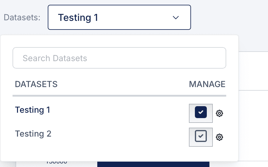 Managing Multiple Datasets in One Dashboard in One menu