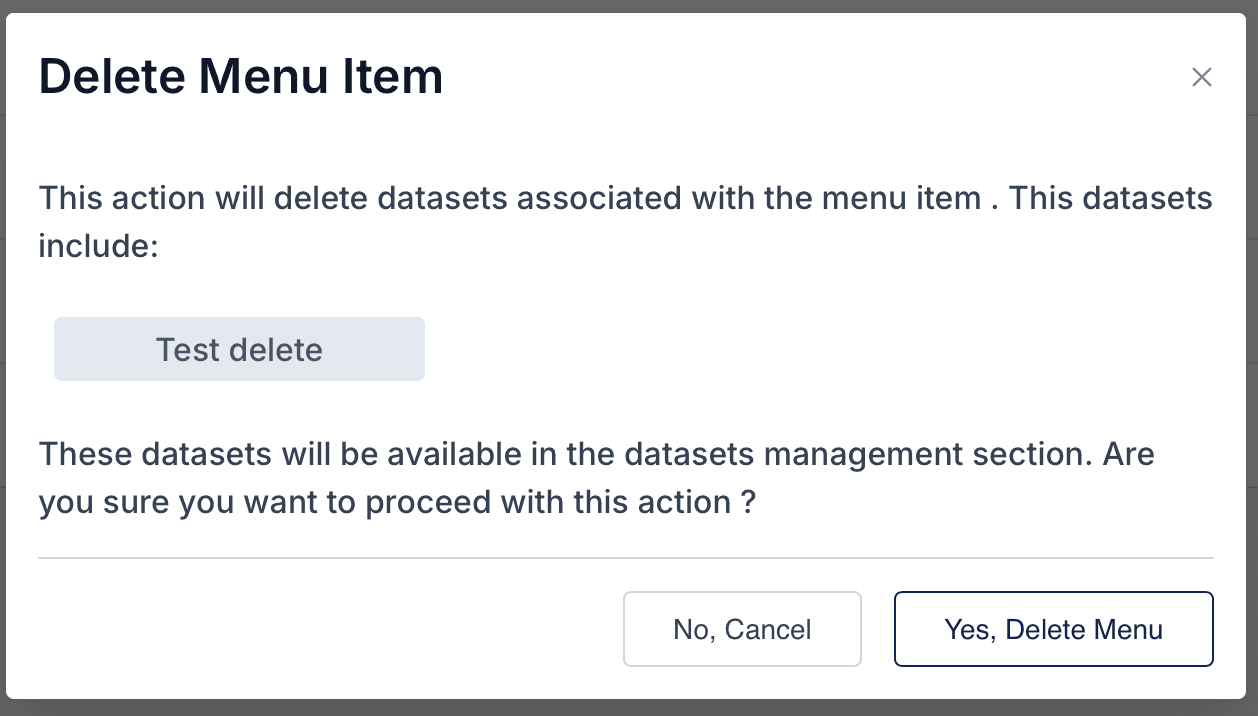 Sabasi Dashboard Delete Menu Section